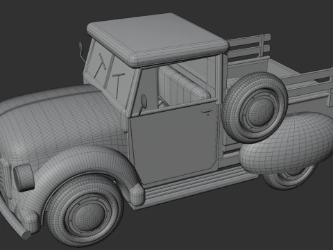 Vintage Pickup Truck 3D Model