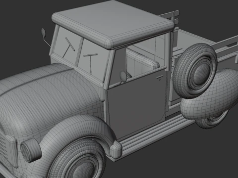 Vintage Pickup Truck 3D Model