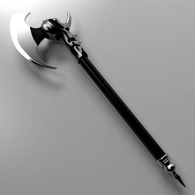 dragon battle axe 3D 모델 .c4d .max .obj .3ds .fbx .stl .blend 
