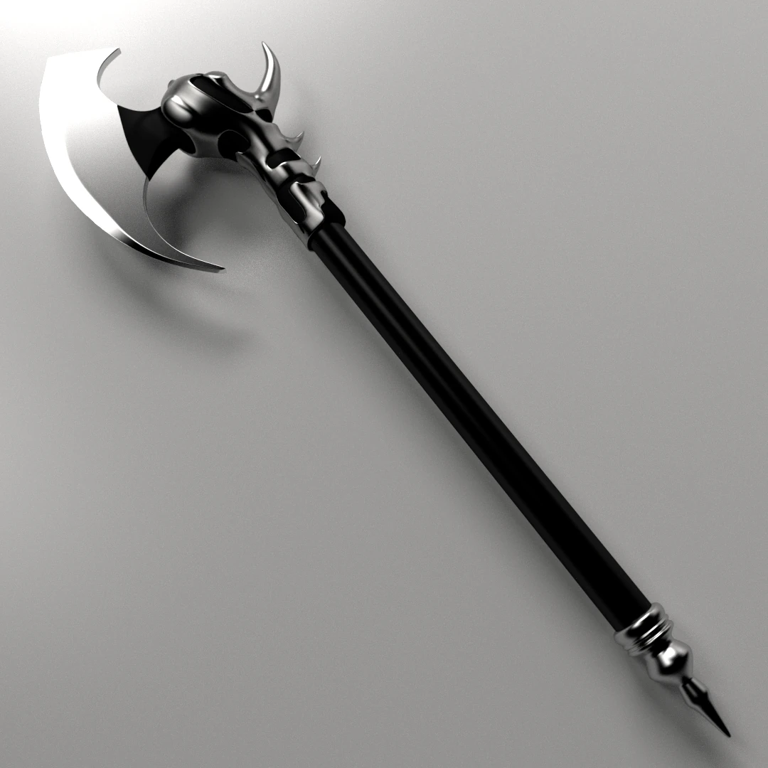 dragon battle axe 3D Model .c4d .max .obj .3ds .fbx .stl .blend 