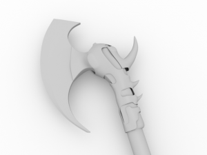 dragon battle axe 3D 모델