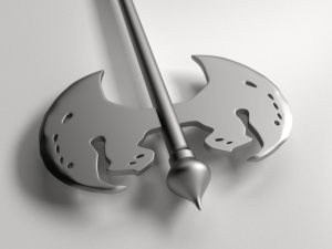 double dragon battle axe 3D Model