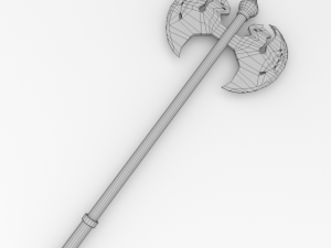 double dragon battle axe 3D Model