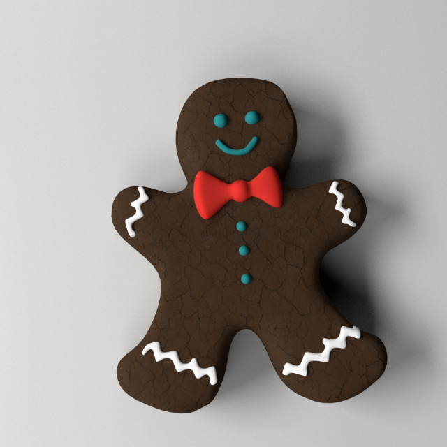 gingerbread man 3D Model .c4d .max .obj .3ds .fbx .stl .blend 