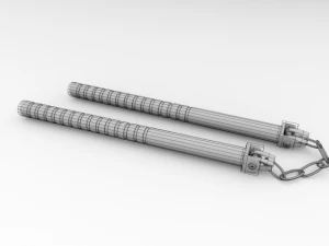 nunchaku Modello 3D