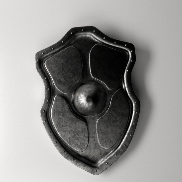 medieval shield 3D 模型 .c4d .max .obj .3ds .fbx .stl .blend 
