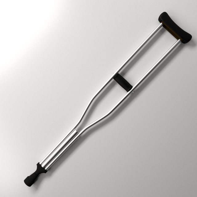 underarm crutch 3D Model .c4d .max .obj .3ds .fbx .stl .blend 
