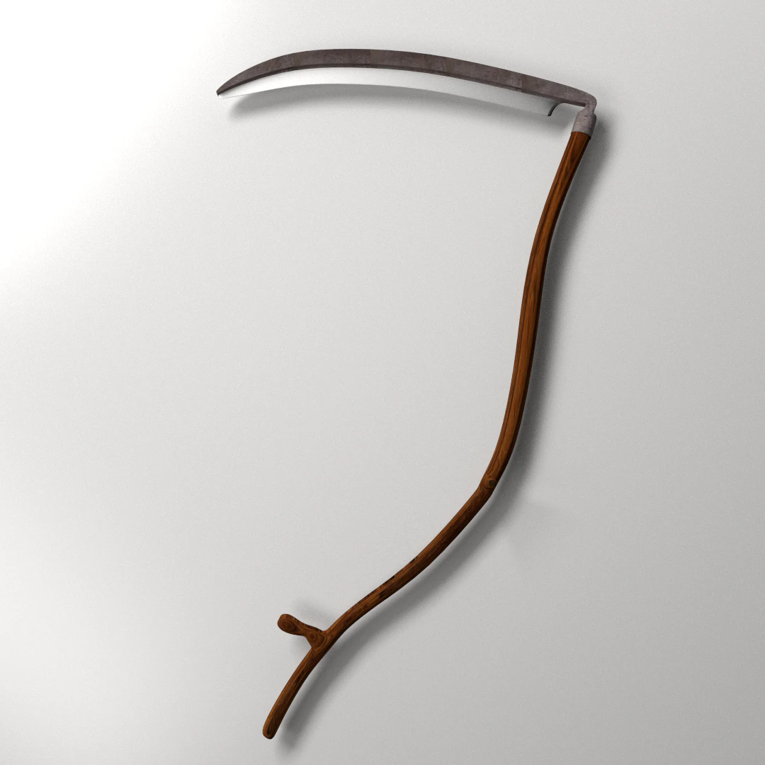 scythe 3D Model .c4d .max .obj .3ds .fbx .stl .blend 