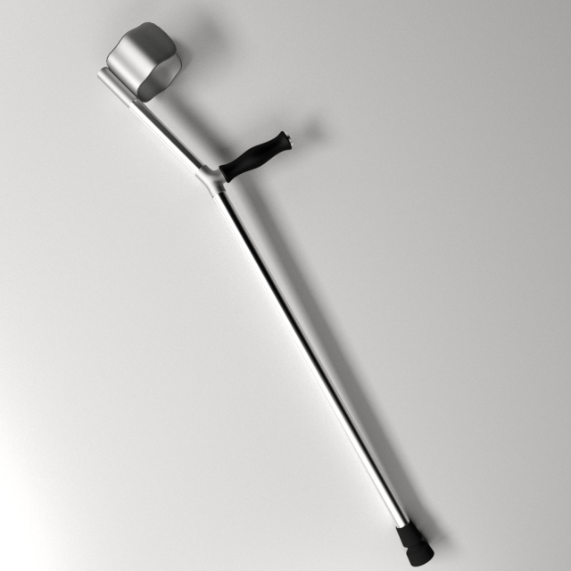 forearm crutch 3D Model .c4d .max .obj .3ds .fbx .stl .blend 