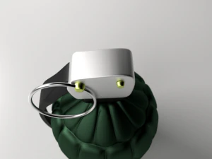 granada de m&atilde;o Modelo 3D