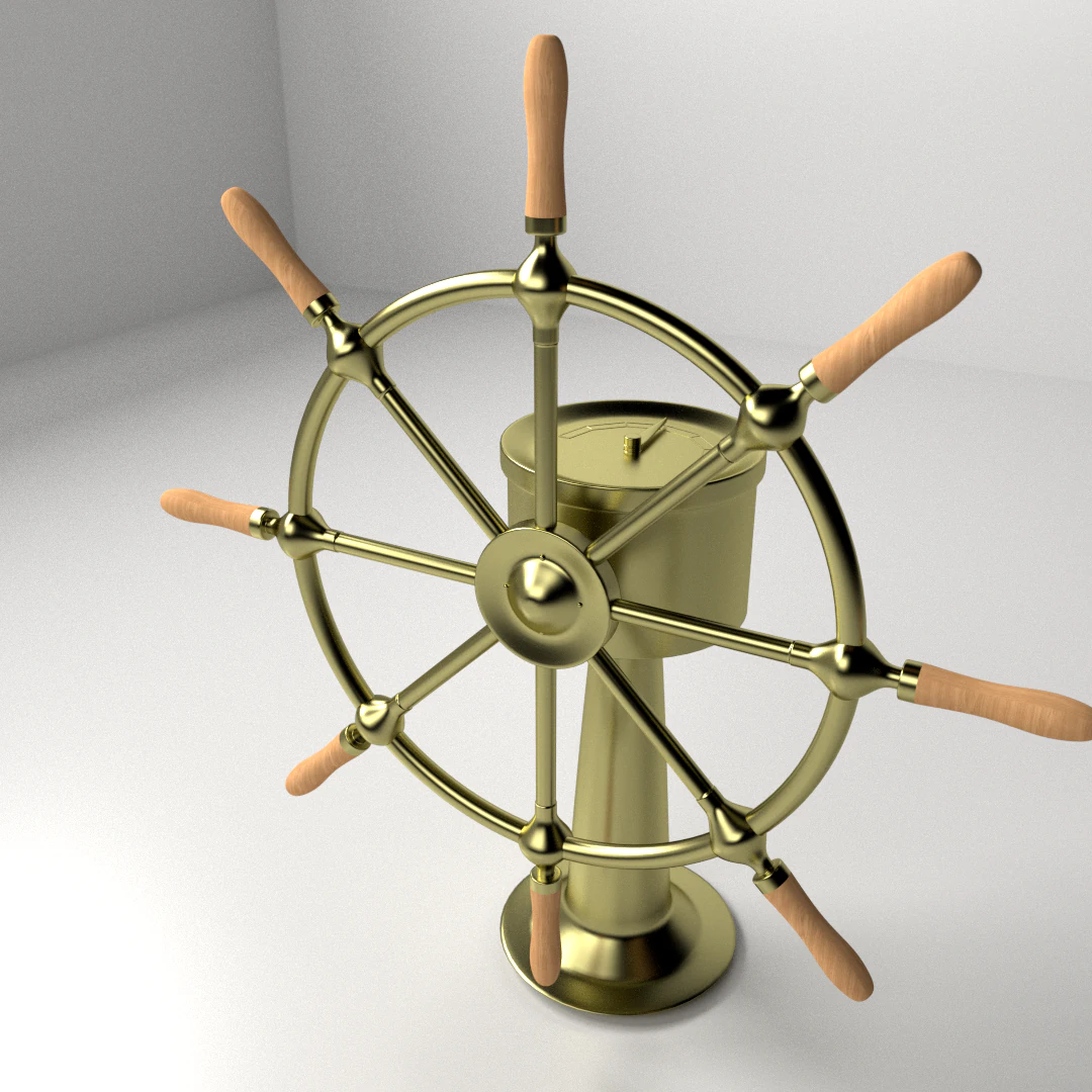 ships wheel 3D Model .c4d .max .obj .3ds .fbx .stl .blend 