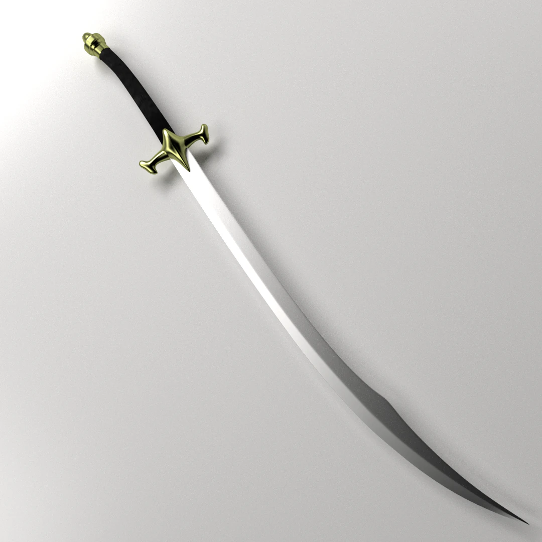 scimitar 3D Model .c4d .max .obj .3ds .fbx .stl .blend