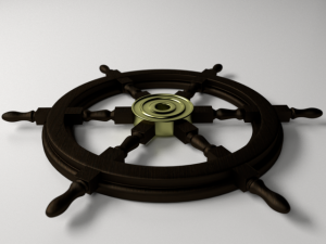 ships steering wheel 2 3Dモデル