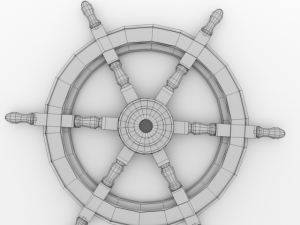 ships steering wheel 2 3Dモデル