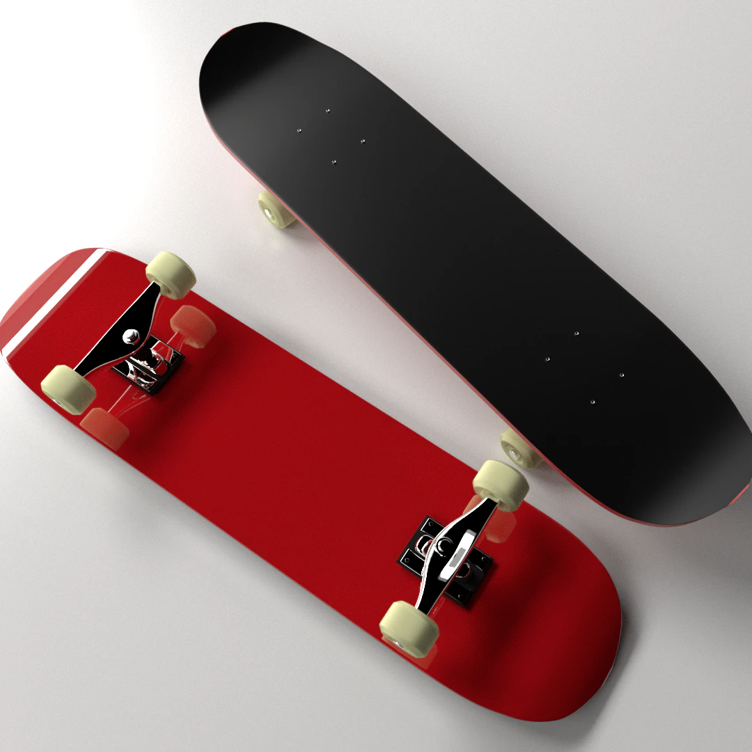 skateboard 3D Model .c4d .max .obj .3ds .fbx .stl .blend