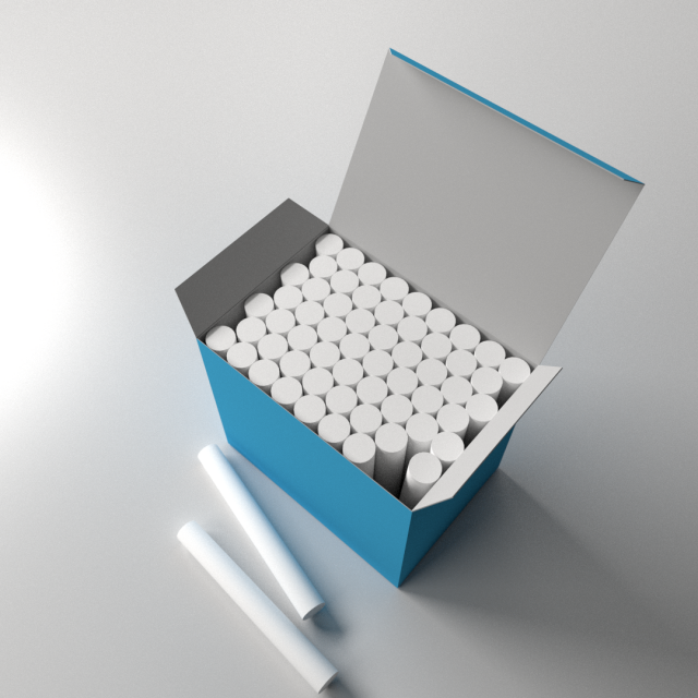chalk box 3D 模型 .c4d .max .obj .3ds .fbx .stl .blend 