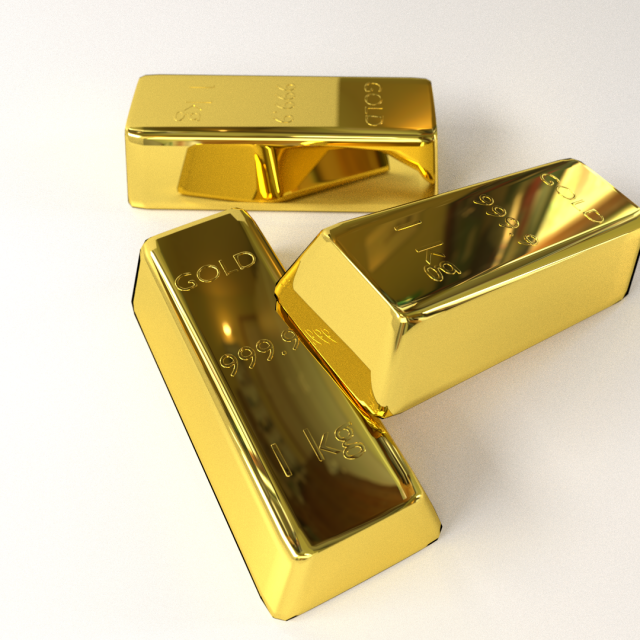 gold bar 3D मॉडल .c4d .max .obj .3ds .fbx .stl .blend 