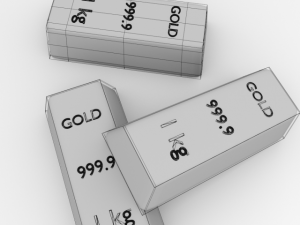 gold bar 3D मॉडल