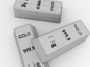 Goldbarren 3D Modell