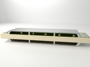 harmonica 3D-Modell