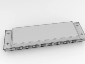 harmonica Modèle 3D
