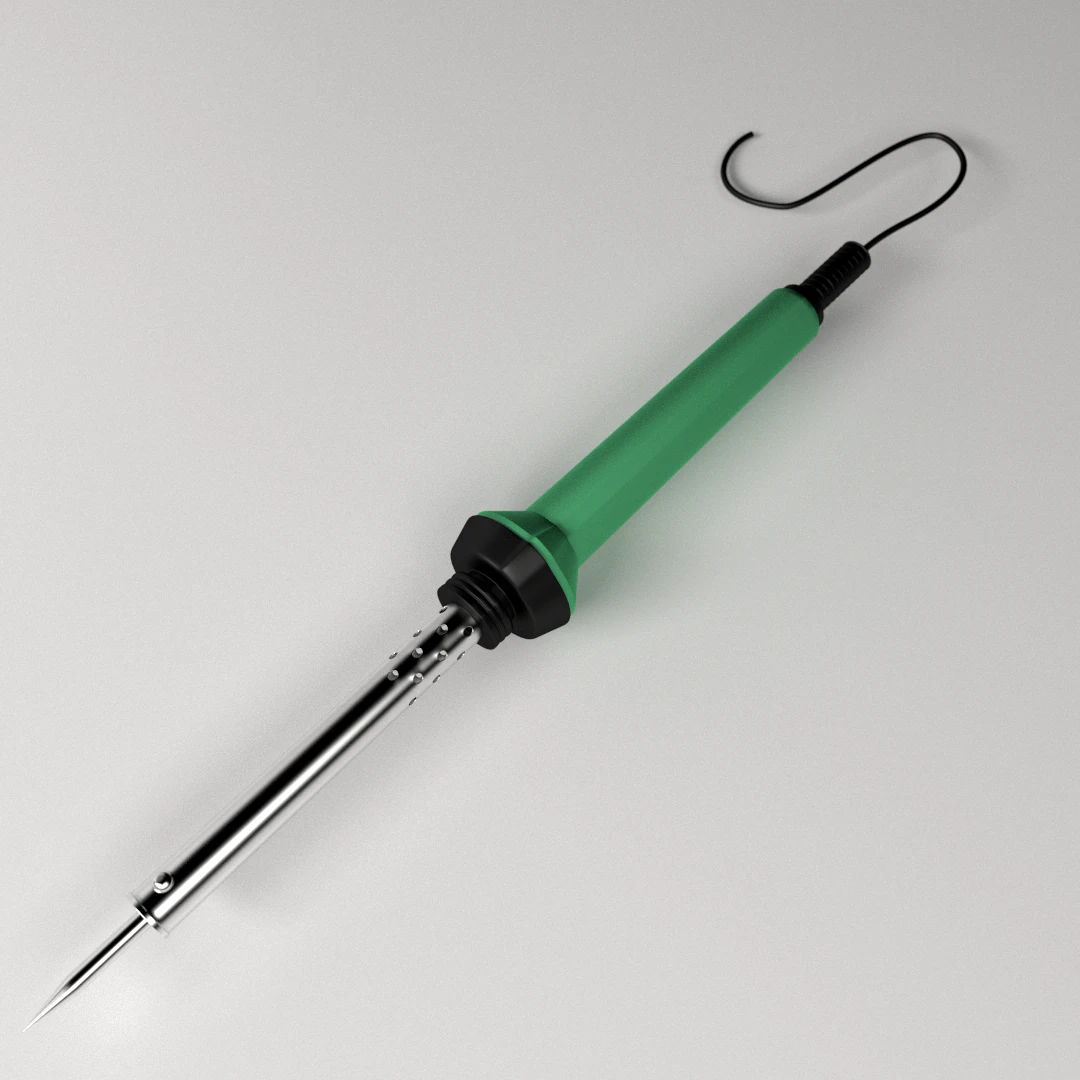 soldering iron 3D Model .c4d .max .obj .3ds .fbx .stl .blend 