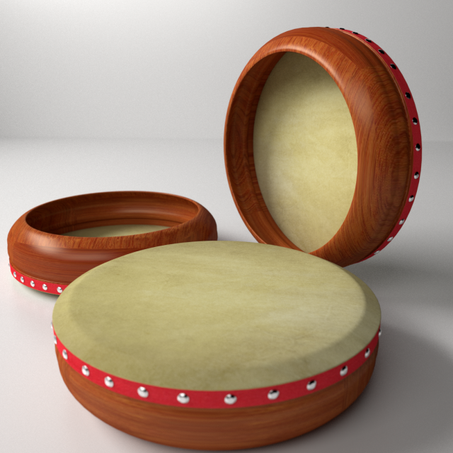 kompang Modelo 3D .c4d .max .obj .3ds .fbx .stl .blend 