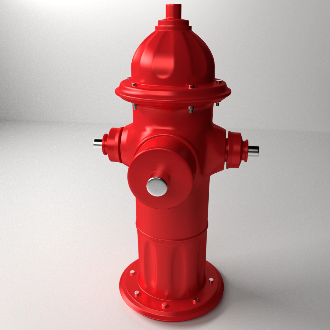 fire hydrant 3D Model .c4d .max .obj .3ds .fbx .stl .blend 