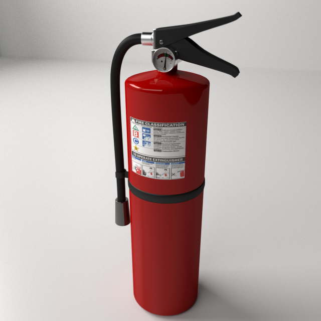 fire extinguisher 3D Model .c4d .max .obj .3ds .fbx .stl .blend 