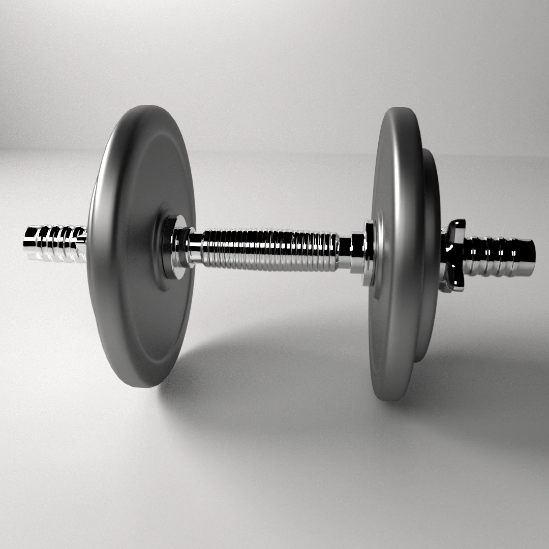 dumbbell 3D Model .c4d .max .obj .3ds .fbx .stl .blend 