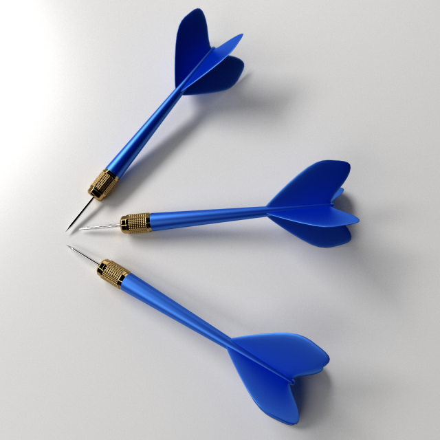 darts 3D Model .c4d .max .obj .3ds .fbx .stl .blend 