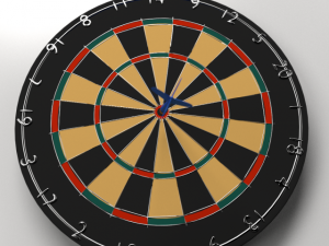 dartboard and dart 3D 模型