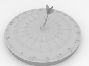 dartboard and dart 3D 模型