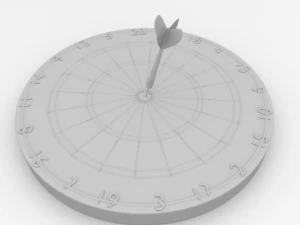 dartboard and dart 3D Model