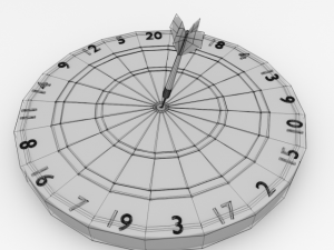 dartboard and dart 3D 模型