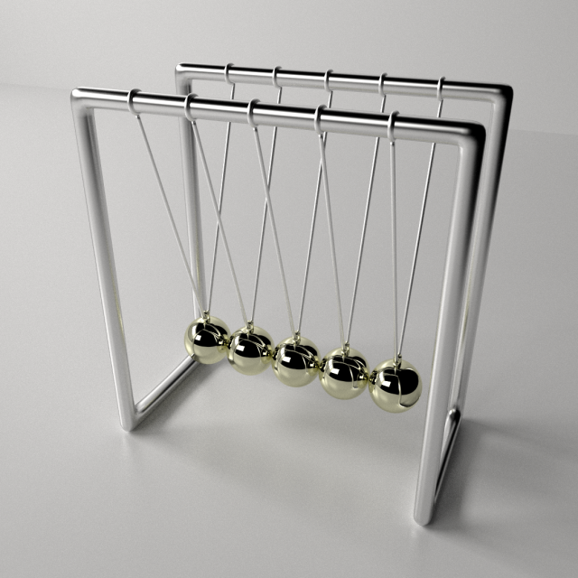 newtons cradle 3D Model .c4d .max .obj .3ds .fbx .stl .blend 