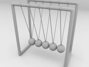 Newton'un beşiği 3D Model