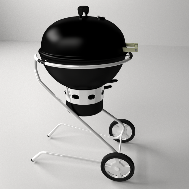 charcoal grill 3D Model .c4d .max .obj .3ds .fbx .stl .blend 