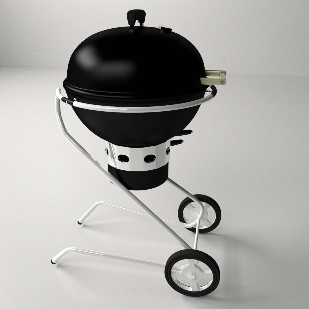charcoal grill 3D Model .c4d .max .obj .3ds .fbx .stl .blend 