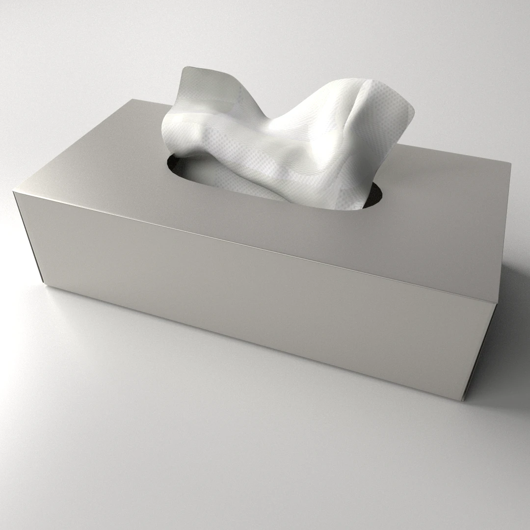 tissue box 3D Model .c4d .max .obj .3ds .fbx .stl .blend