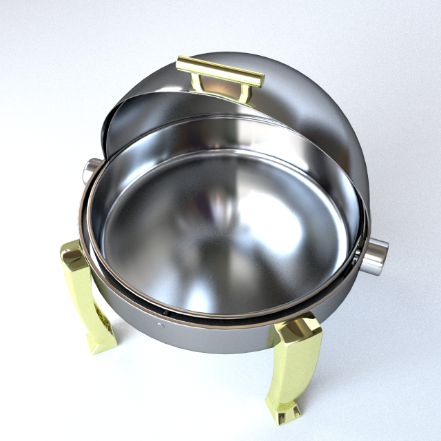 round chafing dish 3Dモデル .c4d .max .obj .3ds .fbx .stl .blend 