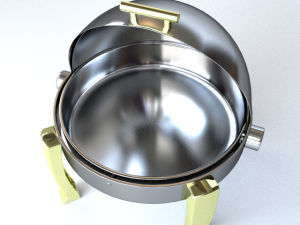 round chafing dish 3D Model