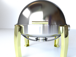 round chafing dish 3Dモデル