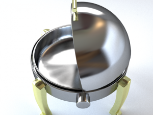 round chafing dish 3Dモデル