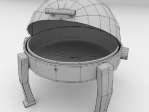 round chafing dish 3Dモデル