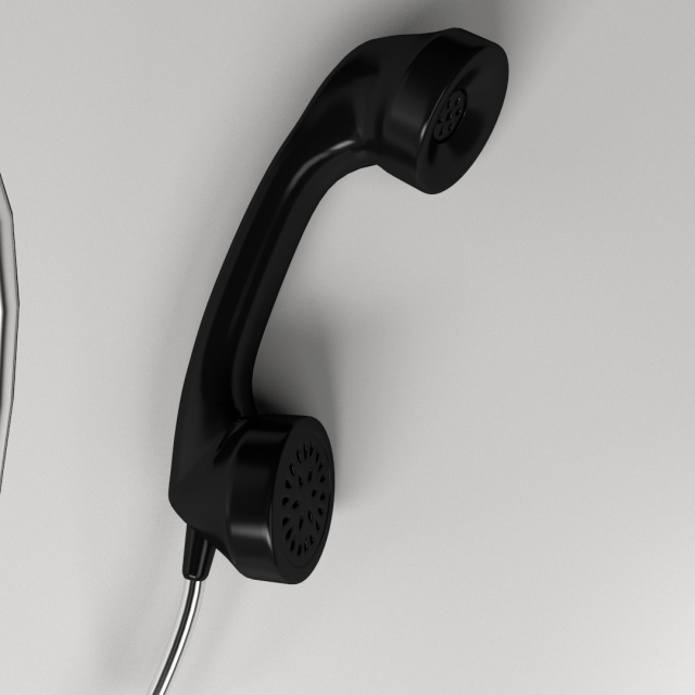 telephone handle 3D 모델 .c4d .max .obj .3ds .fbx .stl .blend 