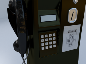 public telephone Model 3D