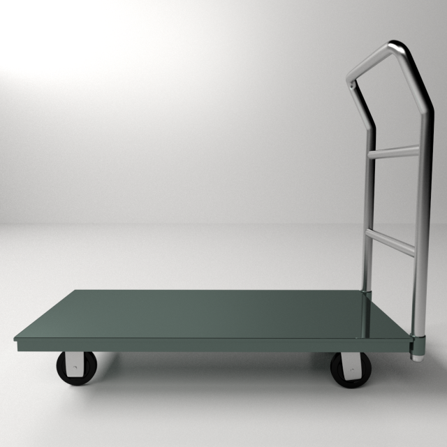 platform hand truck 3Dモデル .c4d .max .obj .3ds .fbx .stl .blend 