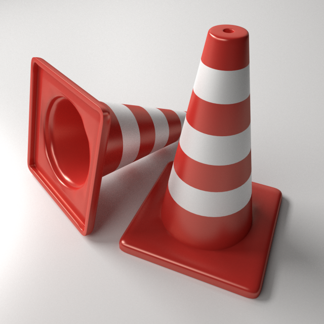 traffic cones Modello 3D .c4d .max .obj .3ds .fbx .stl .blend 