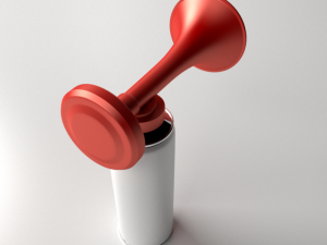 portable air horn Model 3D